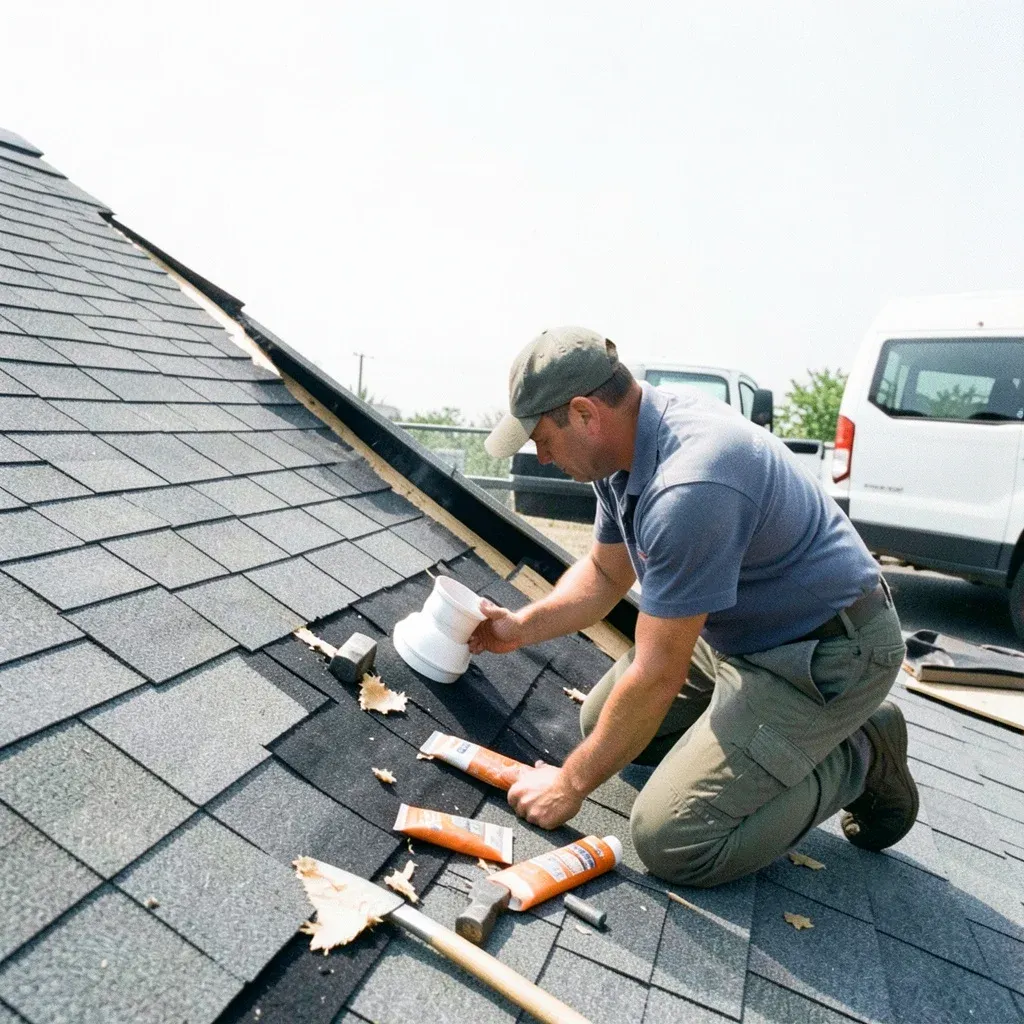 Roof leak repair at a home in Danbury, CT